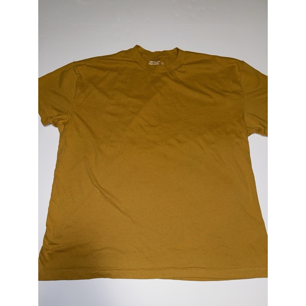 Abercrombie & Fitch Men XXL T-Shirt Cotton Relaxed Essential Tee Mustard Yellow